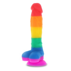 Rainbow Lover 7 Inch Silicone Dildo