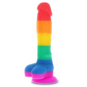 Rainbow Lover 8 Inch Silicone Dildo