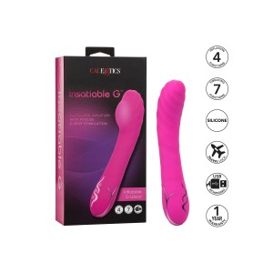 Inflatable G-Wand Rechargeable Silicone Vibrator - Pink