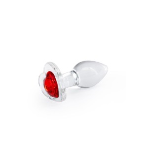 Crystal Desires Red Heart Anal Plug Small