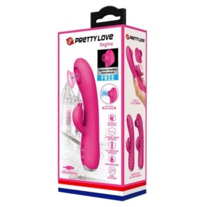 Pretty Love Regina Rechargeable Rabbit Silicone Vibrator - Pink