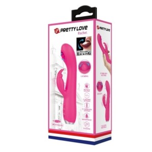 Pretty Love Rachel Rechargeable Rabbit Silicone Vibrator - Pink