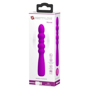 Pretty Love Monroe, 12 Vibrating functions Silicone Rechargeable Anal Toy - Purple