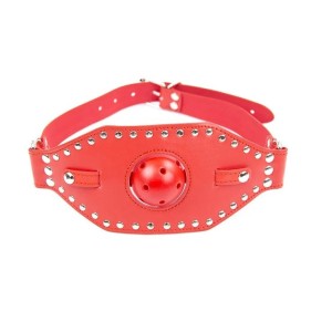 Gag with Ball and Mouth Mask - Red