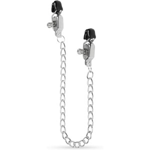 Hard Play Nipple Clamps - Silver/Black