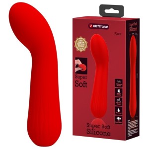 Faun G Spot Silicone Vibrator, 12 Vibrating Modes, USB Rechargeable - Red