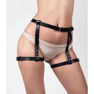 Harness System Garter Belt Ecological Leather - O/S