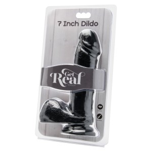 Dildo 7 inch with Balls Black