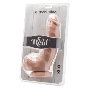 Dildo 8 inch with Balls Flesh