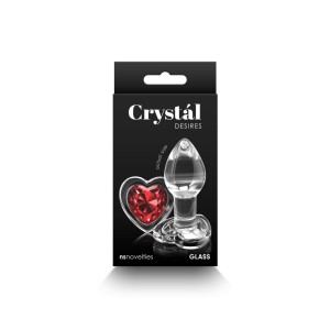 Crystal Desires Red Heart Anal Plug Small