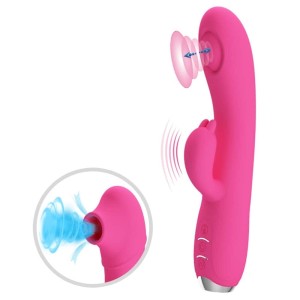 Pretty Love Regina Rechargeable Rabbit Silicone Vibrator - Pink