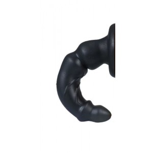 Lost Dildo with Suction Cup, Liquid Silicone, Black, 23 cm