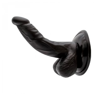 Aegon Realistic Mini Dildo with Suction Cup, PVC, Black, 13 cm