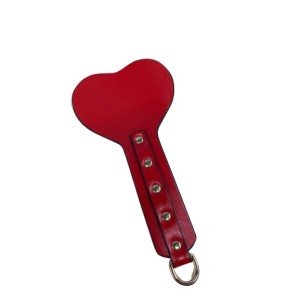 Doubled Coloured Heart Paddle - Red / Black