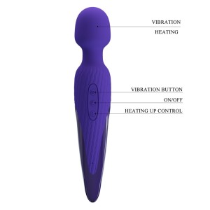 Anthony Youth Massage Wand 7+5 Vibe & Speed Modes, USB Rechargeable - Violet