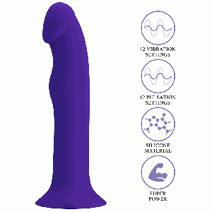 Murray Youth Silicone Vibrator 12+12 Vibration & Pulsation Modes, USB Rechargeable - Violet