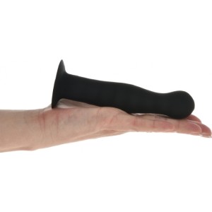 Black Panic Silicone Anal Plug 14 cm - Black