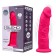 7" Realistic Thermo Reactive Silicone Double Memory Vibrator, 10 Vibration Modes-USB Rechargeable-Pink