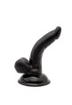 Aegon Realistic Mini Dildo with Suction Cup, PVC, Black, 13 cm