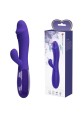 Snappy Youth Rabbit Silicone Vibrator, 30 Vibrating Modes, USB Rechargeable - Violet