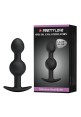 PRETTY LOVE Heavy Balls Silicone Butt Plug Small-Black