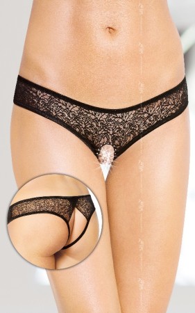 Thong Ouvert 2446 Black Lace SoftLine Collection