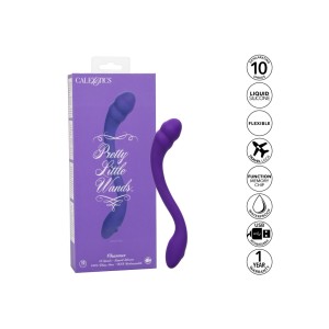 Pretty Little Wands Charm, Double Rechargeable Silicone Vibrator