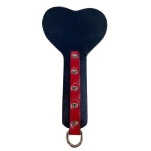 Doubled Coloured Heart Paddle - Red / Black