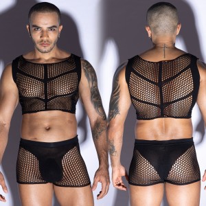 Men's Lingerie Set of 2 Pieces Warrior, Black, S-L