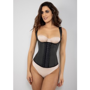 Belle Latex Waist Trainer Vest-Black