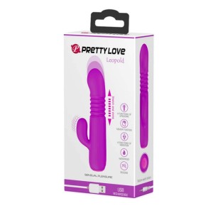 Pretty Love Leopold Rabbit Rechargeable Vibrator-Purple