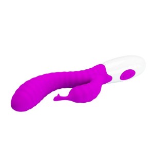 Pretty Love Hyman Purple Rabbit Silicone Vibrator