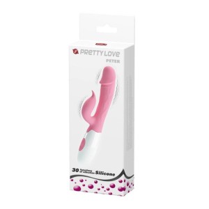 Pretty Love Peter Silicone Rabbit  Vibrator - Baby Pink