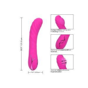 Inflatable G-Wand Rechargeable Silicone Vibrator - Pink