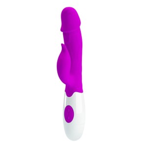 Pretty Love Peter Silicone Rabbit  Vibrator - Purple