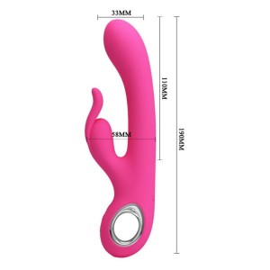 Pretty Love Carina Pink Rechargeable Rabbit Silicone Vibrator