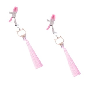 Nipple Clips with Tassels - Pink