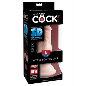 King Cock Triple Density 6" Cock - Flesh