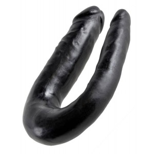 King Cock U-Shaped Small Double Trouble-Black