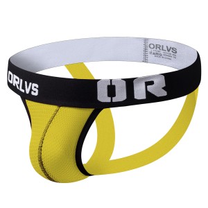 800014-Jock Strap Men Yellow / Black