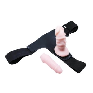 Strap-On, PU Strap ,Double mini TPR Dildos