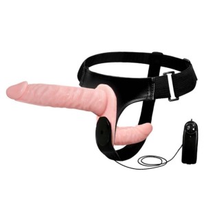 Ultra Passionate Harness Double Strap-On Vibrating Dildo