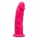 7" Realistic Thermo Reactive Silicone Double Memory Vibrator, 10 Vibration Modes-USB Rechargeable-Pink