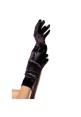 Wrist Length Satin Gloves, black, O/S